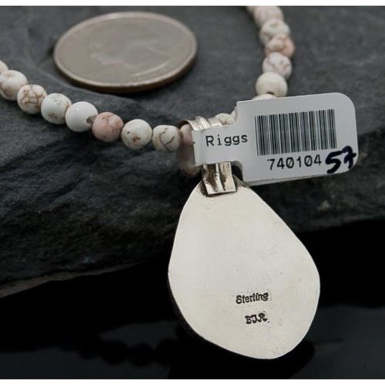 Handmade Certified Authentic Navajo .925 Sterling Silver Natural Turquoise Native American Necklace 390611347486
