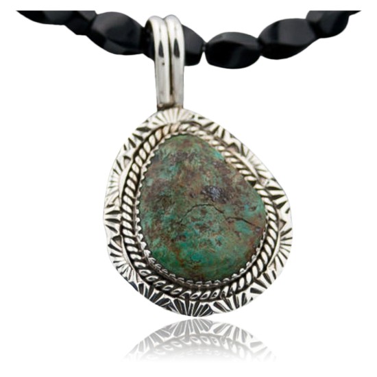 Handmade Certified Authentic Navajo .925 Sterling Silver Natural Turquoise Native American Necklace 390645428986