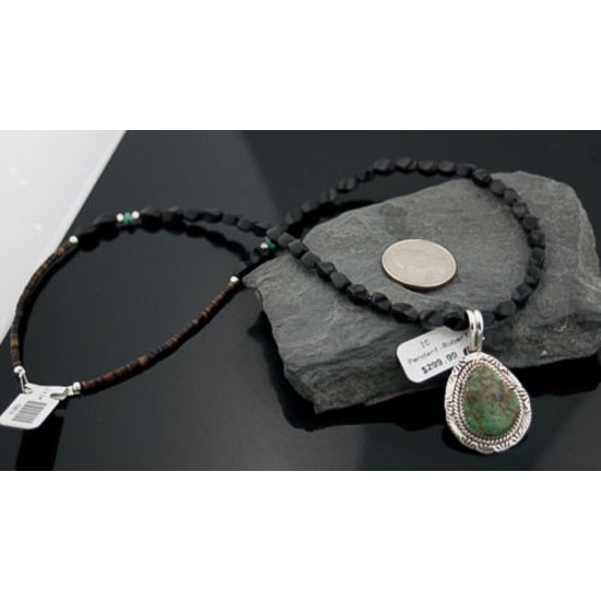 Handmade Certified Authentic Navajo .925 Sterling Silver Natural Turquoise Native American Necklace 390645428986