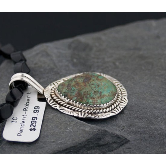 Handmade Certified Authentic Navajo .925 Sterling Silver Natural Turquoise Native American Necklace 390645428986
