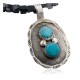Handmade Certified Authentic Navajo .925 Sterling Silver Natural Turquoise Native American Necklace 390646432501
