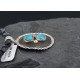 Handmade Certified Authentic Navajo .925 Sterling Silver Natural Turquoise Native American Necklace 390648464766