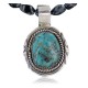 Handmade Certified Authentic Navajo .925 Sterling Silver Natural Turquoise Native American Necklace 390649031136