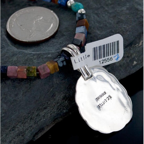 Handmade Certified Authentic Navajo .925 Sterling Silver Natural Turquoise Native American Necklace 390650351065