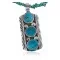 Handmade Navajo .925 Sterling Silver Natural Turquoise Native American Necklace 390650737694