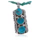 Handmade Certified Authentic Navajo .925 Sterling Silver Natural Turquoise Native American Necklace 390650737694