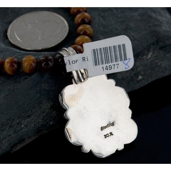 Handmade Certified Authentic Navajo .925 Sterling Silver Natural Turquoise Native American Necklace 390650767121