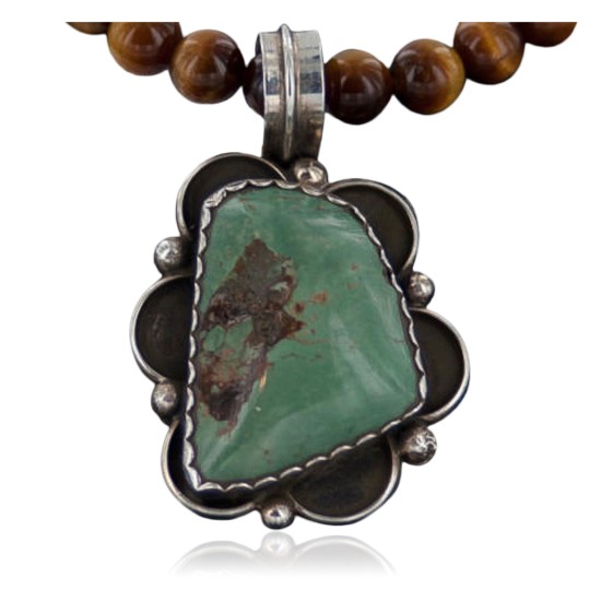 Handmade Certified Authentic Navajo .925 Sterling Silver Natural Turquoise Native American Necklace 390650767121