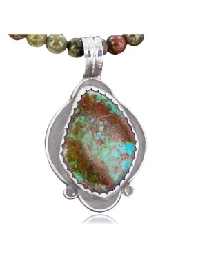 Handmade Certified Authentic Navajo .925 Sterling Silver Natural Turquoise Native American Necklace 390651289966