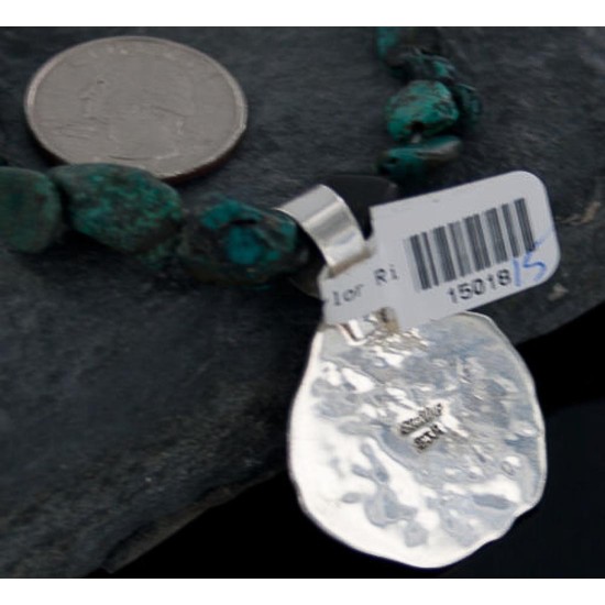 Handmade Certified Authentic Navajo .925 Sterling Silver Natural Turquoise Native American Necklace 390654034573
