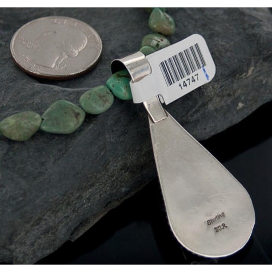 Handmade Certified Authentic Navajo .925 Sterling Silver Natural Turquoise Native American Necklace 390655209628