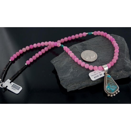 Handmade Certified Authentic Navajo .925 Sterling Silver Natural Turquoise Native American Necklace 390655269837
