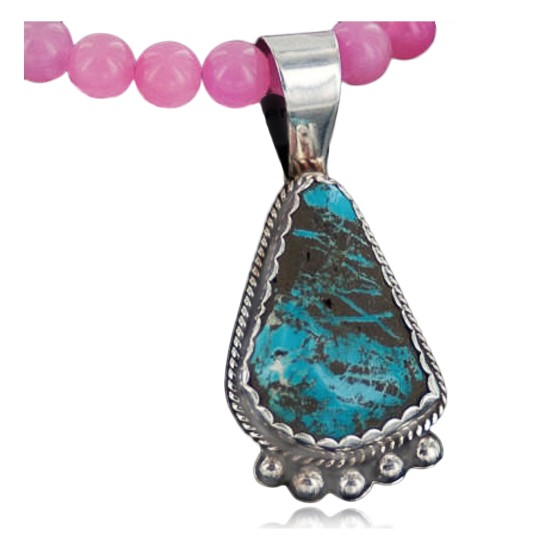 Handmade Certified Authentic Navajo .925 Sterling Silver Natural Turquoise Native American Necklace 390655269837