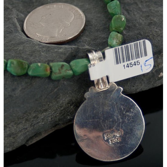 Handmade Certified Authentic Navajo .925 Sterling Silver Natural Turquoise Native American Necklace 390656361811