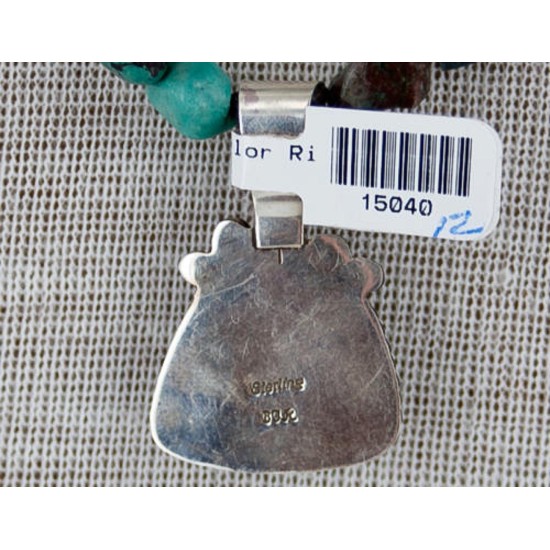 Handmade Certified Authentic Navajo .925 Sterling Silver Natural Turquoise Native American Necklace 390656793349