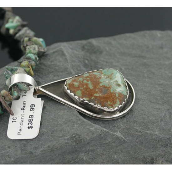 Handmade Certified Authentic Navajo .925 Sterling Silver Natural Turquoise Native American Necklace 390660275515