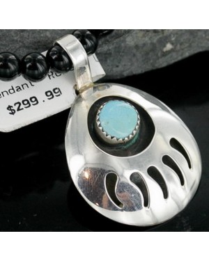 Handmade Certified Authentic Navajo .925 Sterling Silver Natural Turquoise Native American Necklace 390666019126