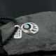 Handmade Certified Authentic Navajo .925 Sterling Silver Natural Turquoise Native American Necklace 390666019126