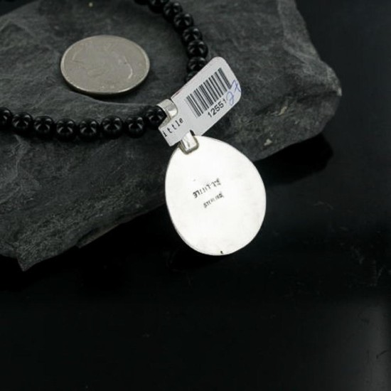 Handmade Certified Authentic Navajo .925 Sterling Silver Natural Turquoise Native American Necklace 390666019126