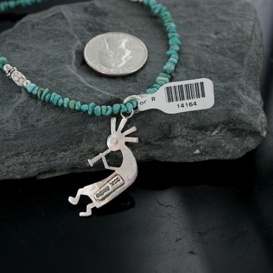 Handmade Certified Authentic Navajo .925 Sterling Silver Natural Turquoise Native American Necklace 390666972535