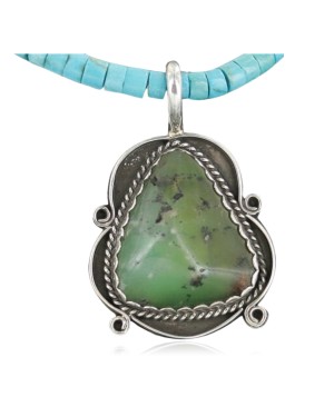 Handmade Certified Authentic Navajo .925 Sterling Silver Natural Turquoise Native American Necklace 390672468858