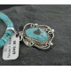 Handmade Certified Authentic Navajo .925 Sterling Silver Natural Turquoise Native American Necklace 390697239936