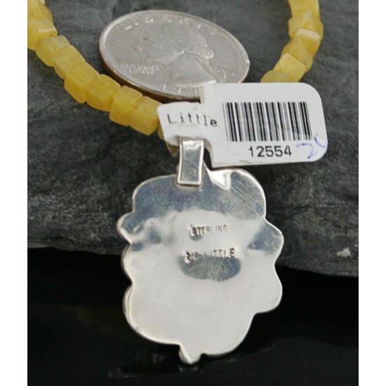 Handmade Certified Authentic Navajo .925 Sterling Silver Natural Turquoise Native American Necklace 390702944977
