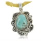 Handmade Certified Authentic Navajo .925 Sterling Silver Natural Turquoise Native American Necklace 390702944977