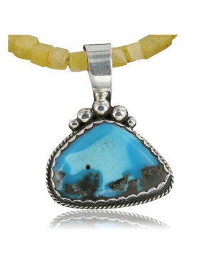 Handmade Certified Authentic Navajo .925 Sterling Silver Natural Turquoise Native American Necklace 390713594023