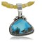 Handmade Certified Authentic Navajo .925 Sterling Silver Natural Turquoise Native American Necklace 390713594023