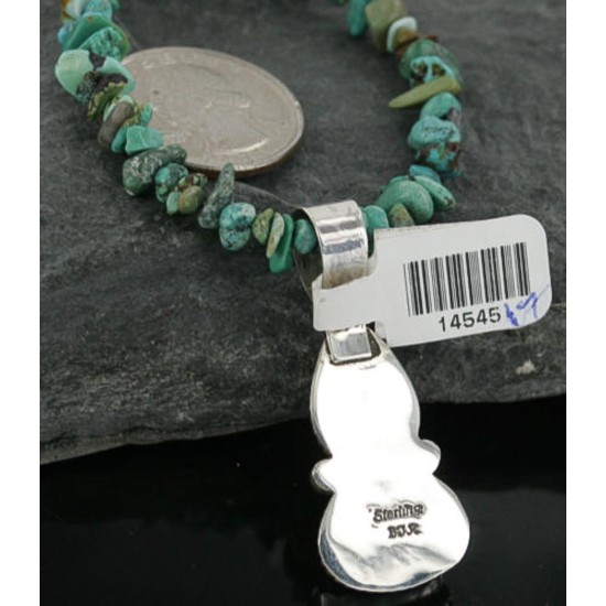 Handmade Certified Authentic Navajo .925 Sterling Silver Natural Turquoise Native American Necklace 390719824825