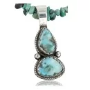 Handmade Certified Authentic Navajo .925 Sterling Silver Natural Turquoise Native American Necklace 390719824825