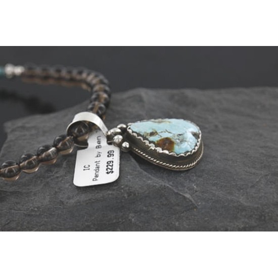 Handmade Certified Authentic Navajo .925 Sterling Silver Natural Turquoise Native American Necklace 390738752189