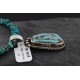 Handmade Certified Authentic Navajo .925 Sterling Silver Natural Turquoise Native American Necklace 390747480285