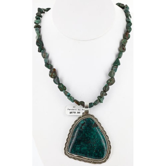 Handmade Certified Authentic Navajo .925 Sterling Silver Natural Turquoise Native American Necklace 390751538897