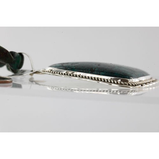 Handmade Certified Authentic Navajo .925 Sterling Silver Natural Turquoise Native American Necklace 390751538897