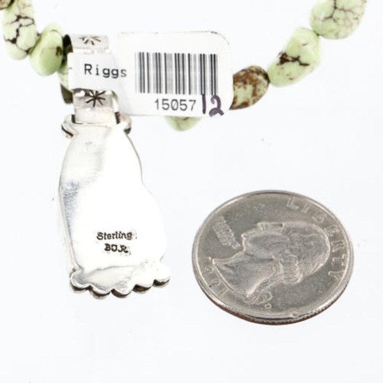 Handmade Certified Authentic Navajo .925 Sterling Silver Natural Turquoise Native American Necklace 390762385761