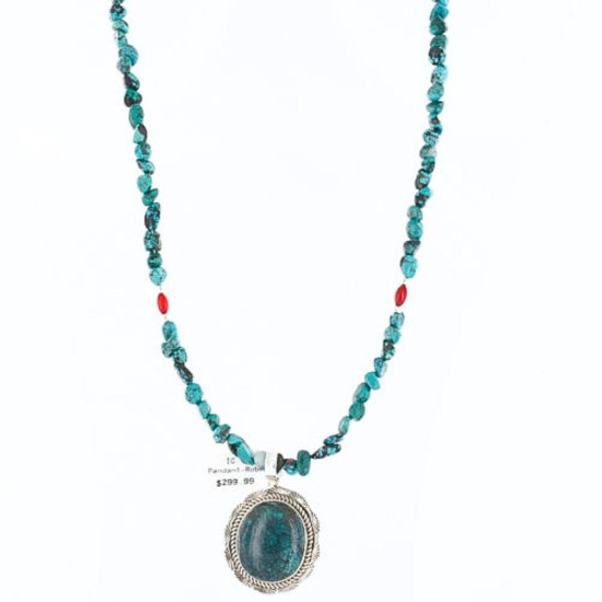 Handmade Certified Authentic Navajo .925 Sterling Silver Natural Turquoise Native American Necklace 390764158918