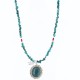 Handmade Certified Authentic Navajo .925 Sterling Silver Natural Turquoise Native American Necklace 390764158918