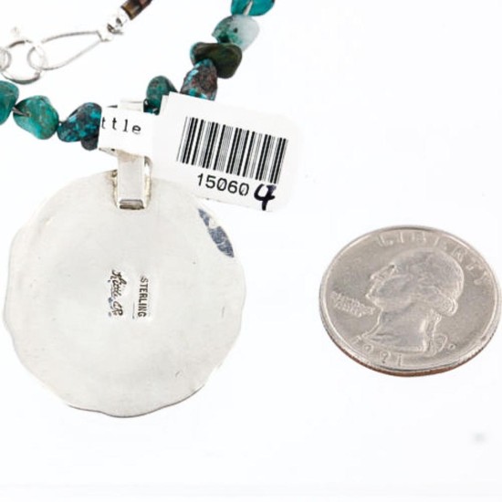 Handmade Certified Authentic Navajo .925 Sterling Silver Natural Turquoise Native American Necklace 390764158918