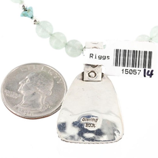 Handmade Certified Authentic Navajo .925 Sterling Silver Natural Turquoise Native American Necklace 390764506327