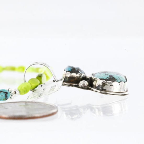 Handmade Certified Authentic Navajo .925 Sterling Silver Natural Turquoise Native American Necklace 390764571884