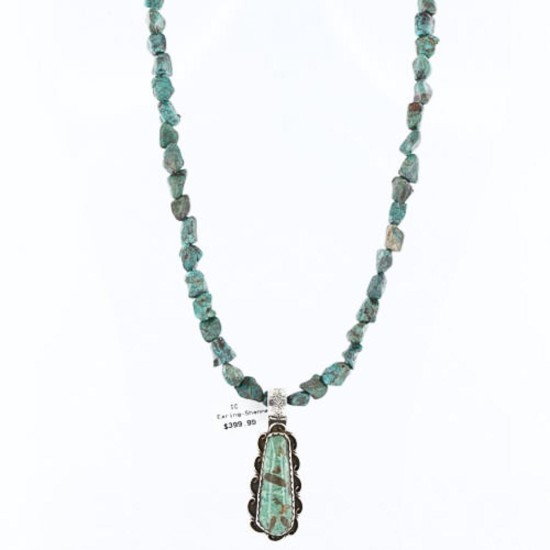 Handmade Certified Authentic Navajo .925 Sterling Silver Natural Turquoise Native American Necklace 390766020857