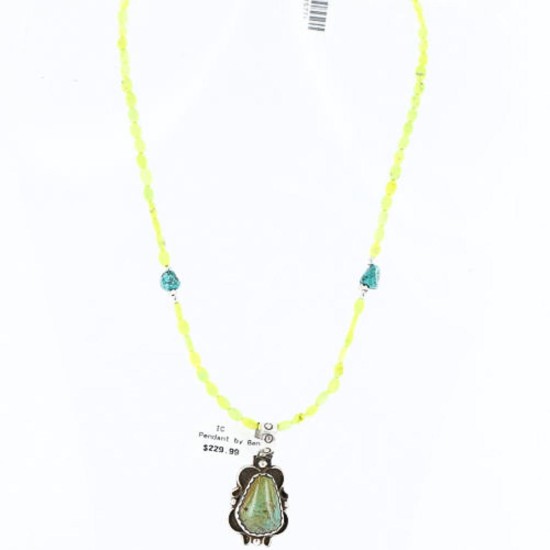 Handmade Certified Authentic Navajo .925 Sterling Silver Natural Turquoise Native American Necklace 390766106941