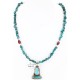 Handmade Certified Authentic Navajo .925 Sterling Silver Natural Turquoise Native American Necklace 390777345694