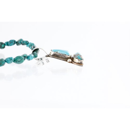 Handmade Certified Authentic Navajo .925 Sterling Silver Natural Turquoise Native American Necklace 390777345694