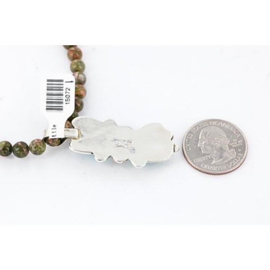Handmade Certified Authentic Navajo .925 Sterling Silver Natural Turquoise Native American Necklace 390793994987