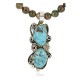Handmade Certified Authentic Navajo .925 Sterling Silver Natural Turquoise Native American Necklace 390793994987