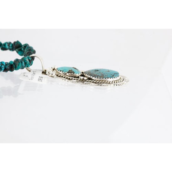 Handmade Certified Authentic Navajo .925 Sterling Silver Natural Turquoise Native American Necklace 390803903169 Handmade Certified Authentic Navajo .925 Sterling Silver Natural Turquoise Native American Necklace 390803903169