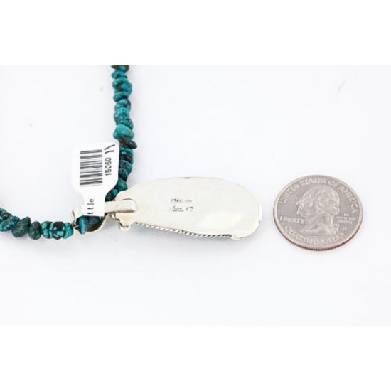 Handmade Certified Authentic Navajo .925 Sterling Silver Natural Turquoise Native American Necklace 390803903169 Handmade Certified Authentic Navajo .925 Sterling Silver Natural Turquoise Native American Necklace 390803903169
